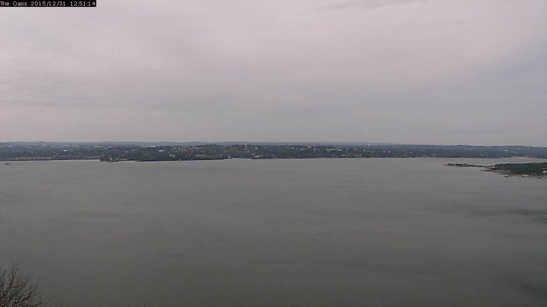 Lake Travis webcam, December 31, 2015 11:55 AM CT