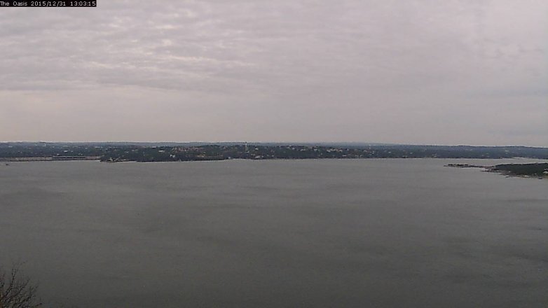 Lake Travis webcam, December 31, 2015 12:10 PM CT