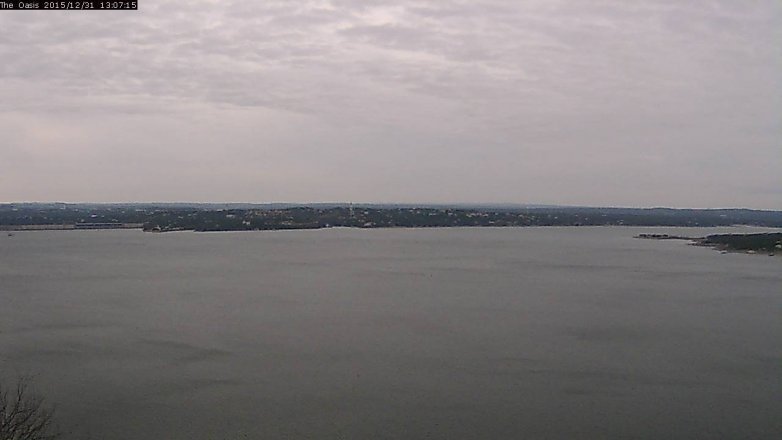 Lake Travis webcam, December 31, 2015 12:15 PM CT