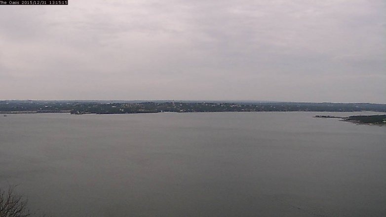 Lake Travis webcam, December 31, 2015 12:20 PM CT