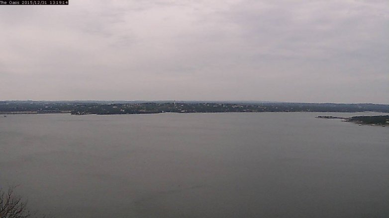 Lake Travis webcam, December 31, 2015 12:25 PM CT