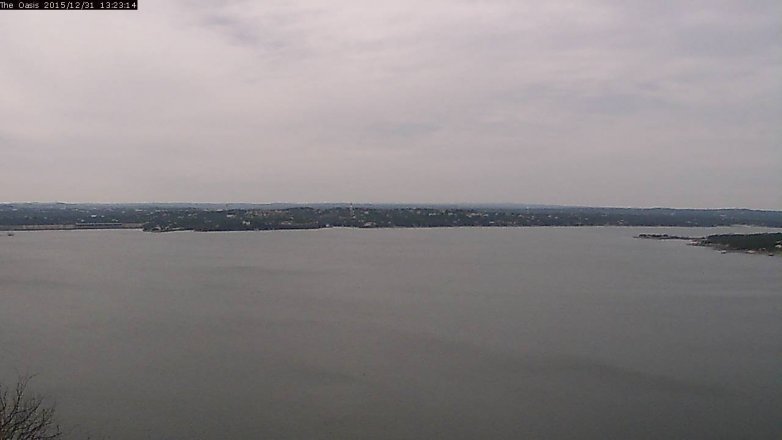 Lake Travis webcam, December 31, 2015 12:30 PM CT