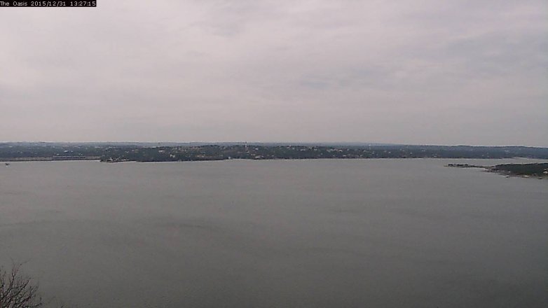 Lake Travis webcam, December 31, 2015 12:35 PM CT