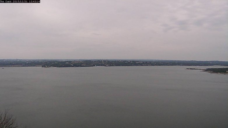 Lake Travis webcam, December 31, 2015 12:50 PM CT