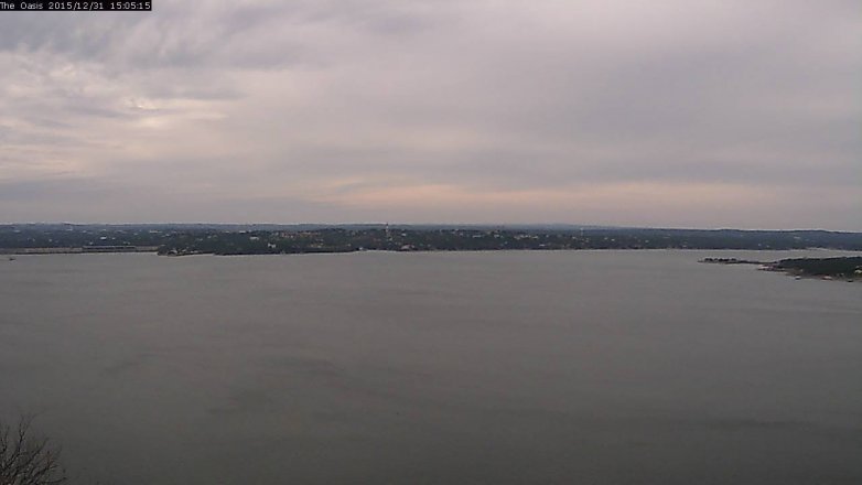 Lake Travis webcam, December 31, 2015 2:10 PM CT