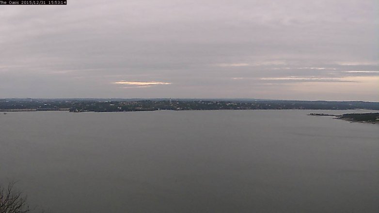 Lake Travis webcam, December 31, 2015 3:00 PM CT