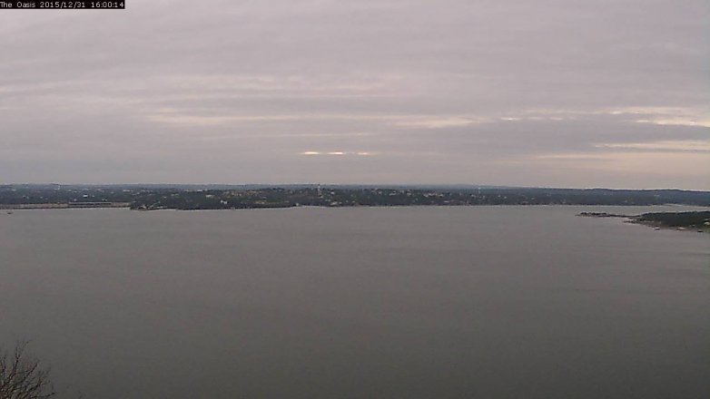 Lake Travis webcam, December 31, 2015 3:05 PM CT