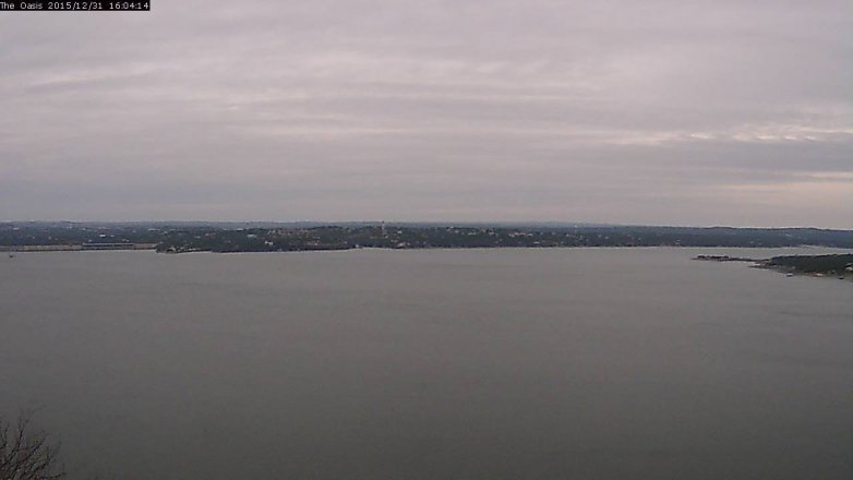 Lake Travis webcam, December 31, 2015 3:10 PM CT