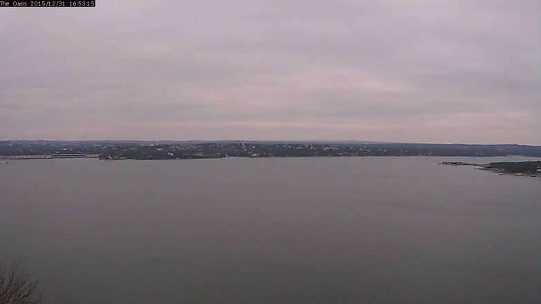 Lake Travis webcam, December 31, 2015 4:00 PM CT