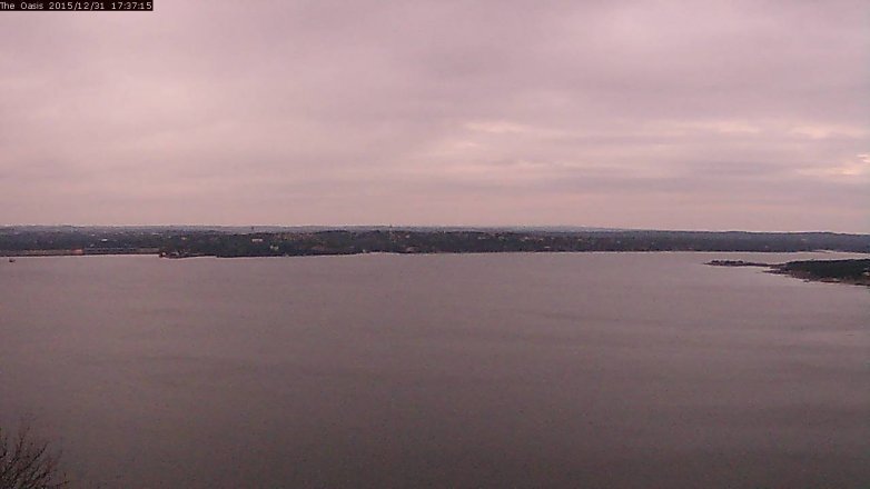 Lake Travis webcam, December 31, 2015 4:45 PM CT