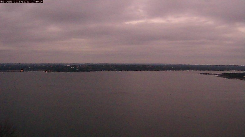 Lake Travis webcam, December 31, 2015 4:55 PM CT
