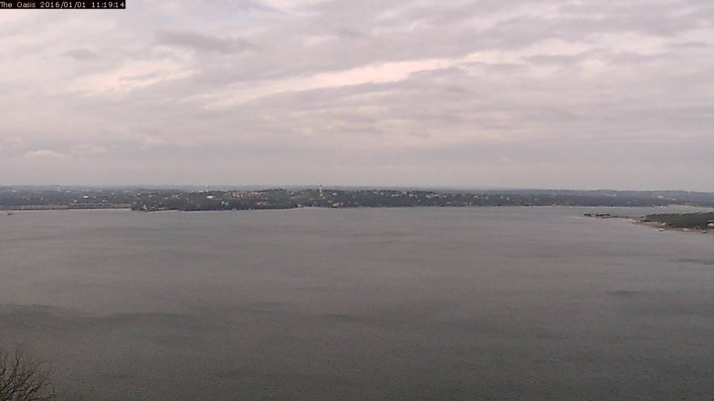 Lake Travis webcam, January 1, 2016 10:25 AM CT