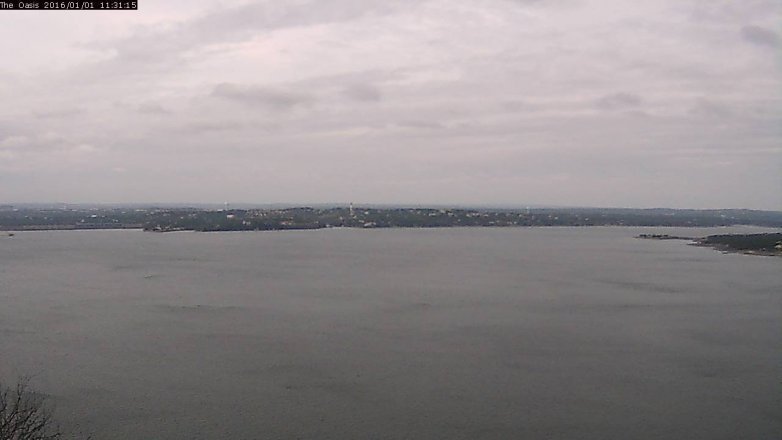 Lake Travis webcam, January 1, 2016 10:35 AM CT