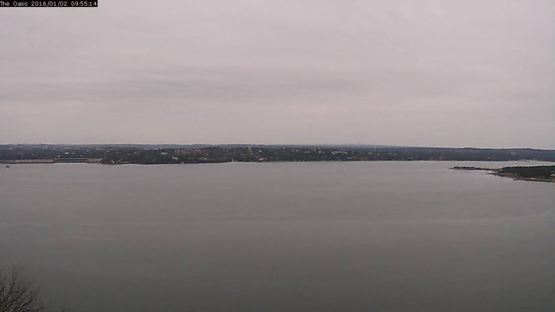 Lake Travis webcam, January 2, 2016 9:05 AM CT