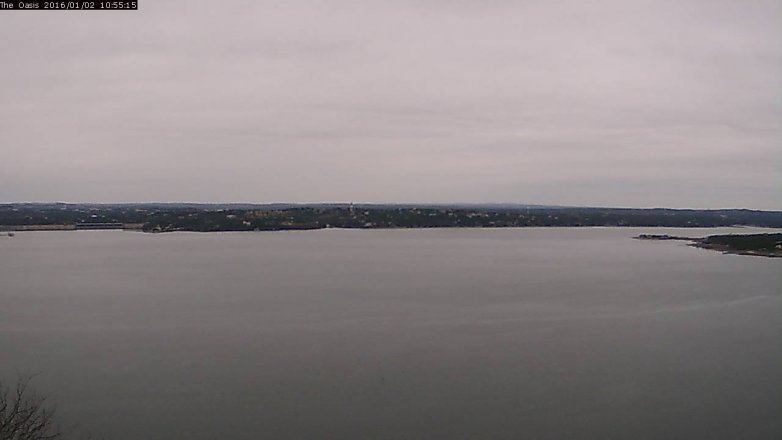 Lake Travis webcam, January 2, 2016 10:05 AM CT