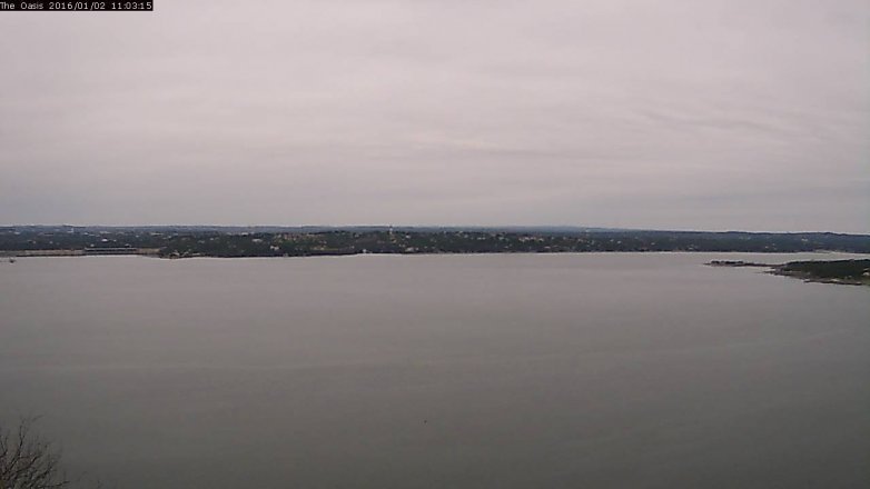 Lake Travis webcam, January 2, 2016 10:10 AM CT