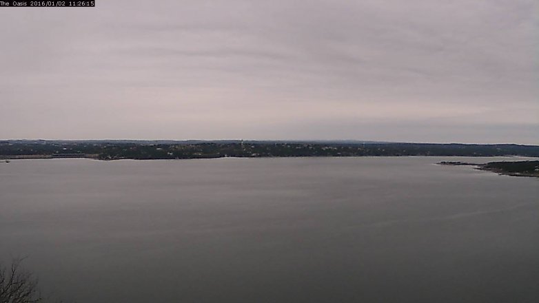 Lake Travis webcam, January 2, 2016 10:35 AM CT