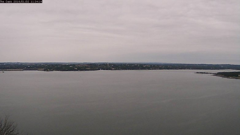 Lake Travis webcam, January 2, 2016 10:40 AM CT