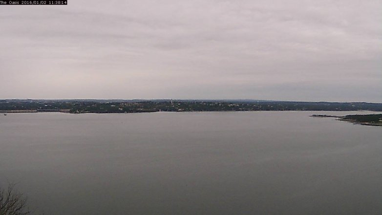 Lake Travis webcam, January 2, 2016 10:45 AM CT