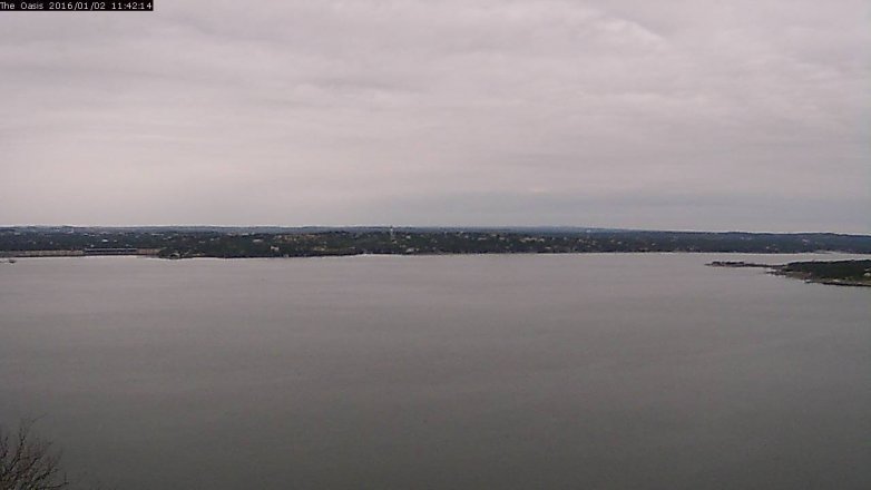 Lake Travis webcam, January 2, 2016 10:50 AM CT