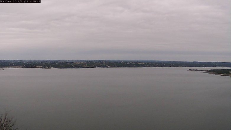 Lake Travis webcam, January 2, 2016 11:00 AM CT