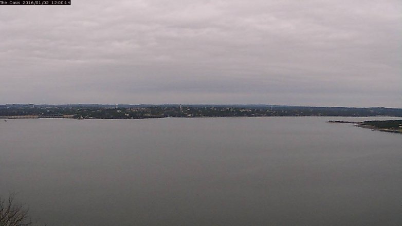Lake Travis webcam, January 2, 2016 11:05 AM CT