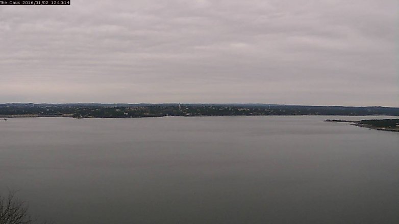 Lake Travis webcam, January 2, 2016 11:15 AM CT