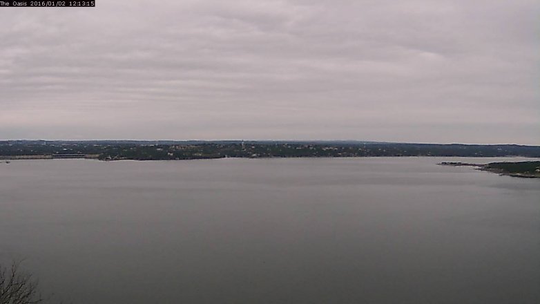 Lake Travis webcam, January 2, 2016 11:20 AM CT