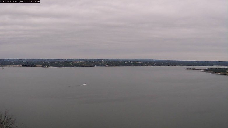 Lake Travis webcam, January 2, 2016 11:35 AM CT
