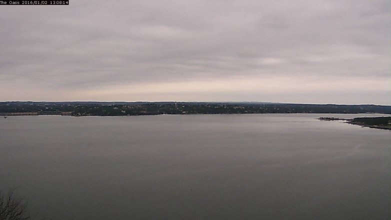 Lake Travis webcam, January 2, 2016 12:15 PM CT