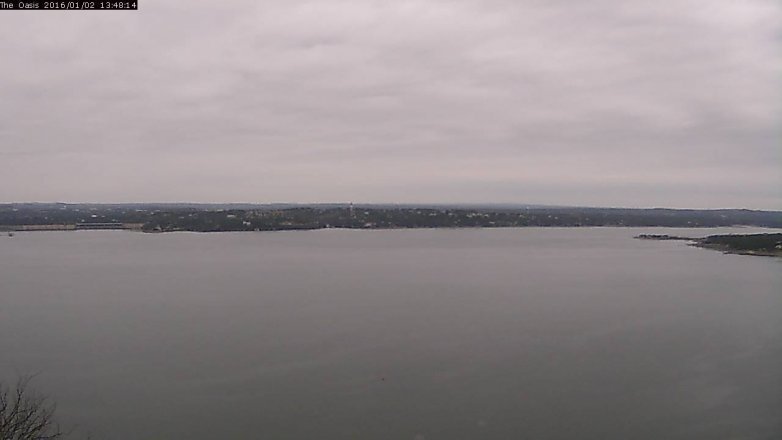 Lake Travis webcam, January 2, 2016 12:55 PM CT