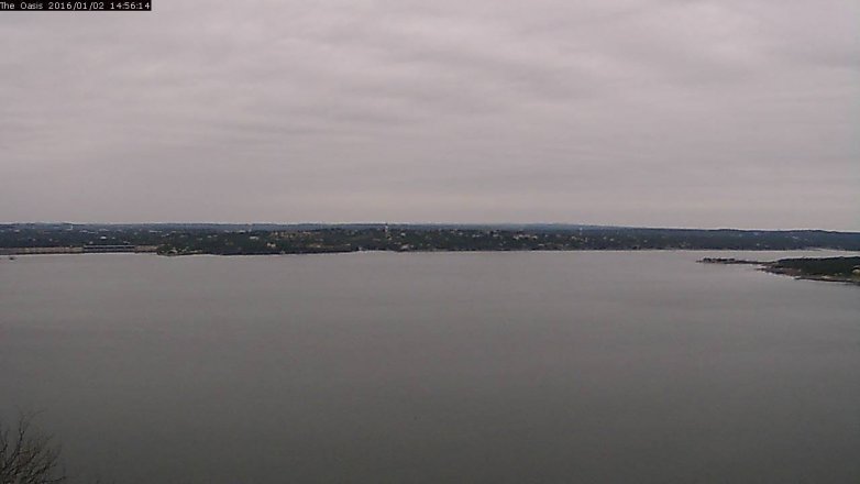 Lake Travis webcam, January 2, 2016 2:05 PM CT