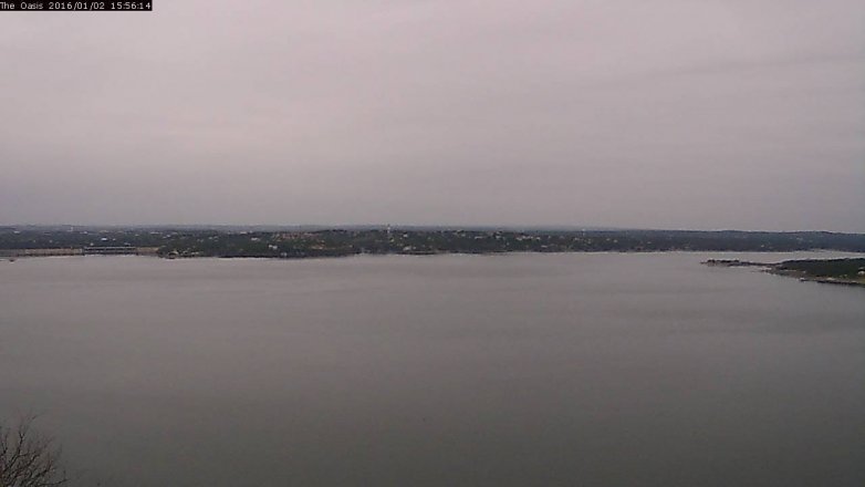 Lake Travis webcam, January 2, 2016 3:00 PM CT