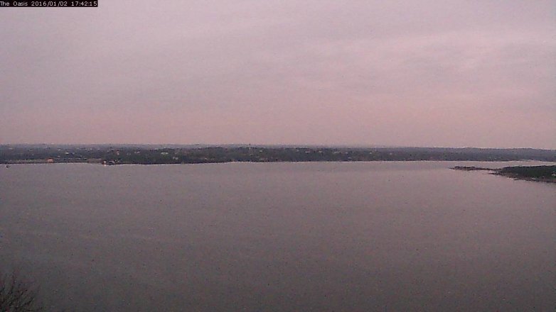 Lake Travis webcam, January 2, 2016 4:50 PM CT