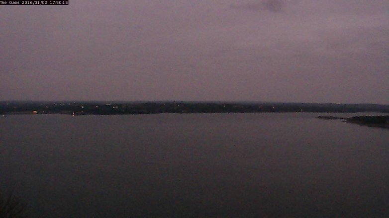 Lake Travis webcam, January 2, 2016 4:55 PM CT