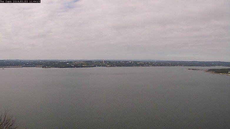 Lake Travis webcam, January 3, 2016 10:50 AM CT