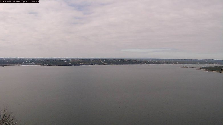 Lake Travis webcam, January 3, 2016 11:10 AM CT