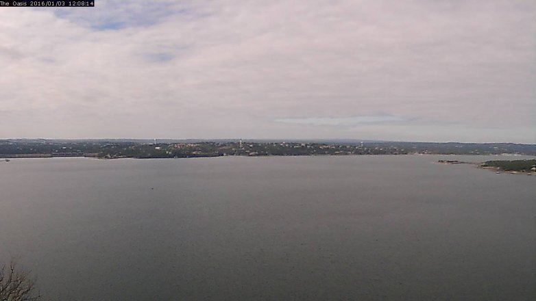 Lake Travis webcam, January 3, 2016 11:15 AM CT
