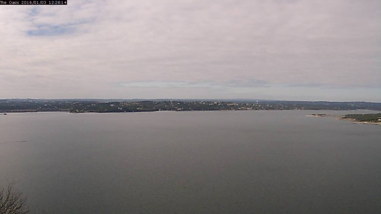 Lake Travis webcam, January 3, 2016 11:35 AM CT