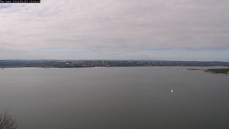 Lake Travis webcam, January 3, 2016 11:50 AM CT