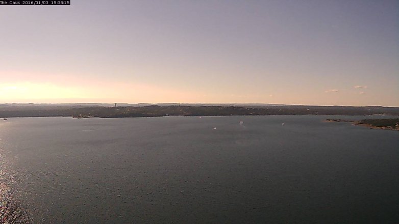 Lake Travis webcam, January 3, 2016 2:45 PM CT