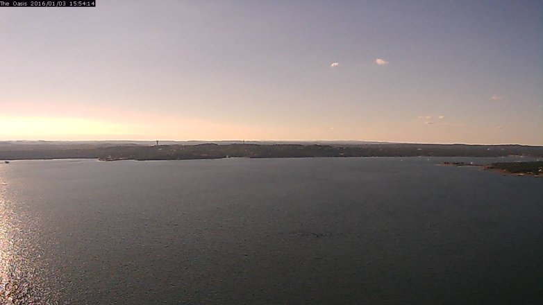 Lake Travis webcam, January 3, 2016 3:00 PM CT