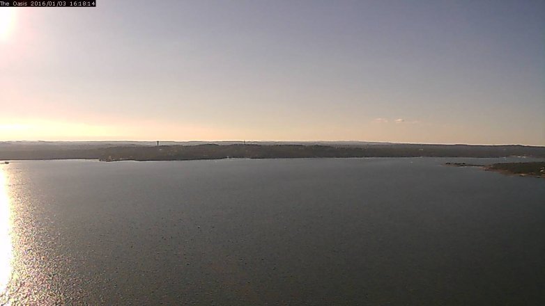 Lake Travis webcam, January 3, 2016 3:25 PM CT