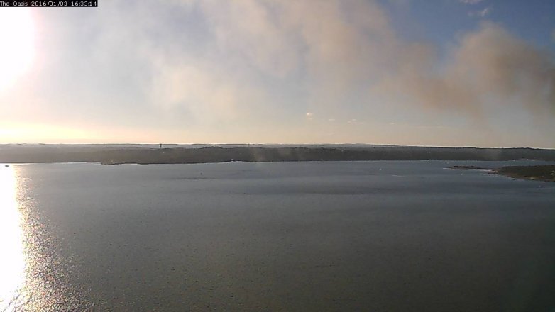 Lake Travis webcam, January 3, 2016 3:40 PM CT