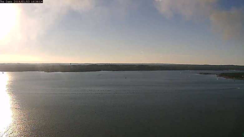 Lake Travis webcam, January 3, 2016 3:45 PM CT