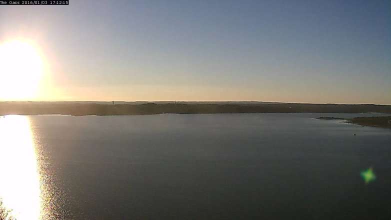 Lake Travis webcam, January 3, 2016 4:20 PM CT