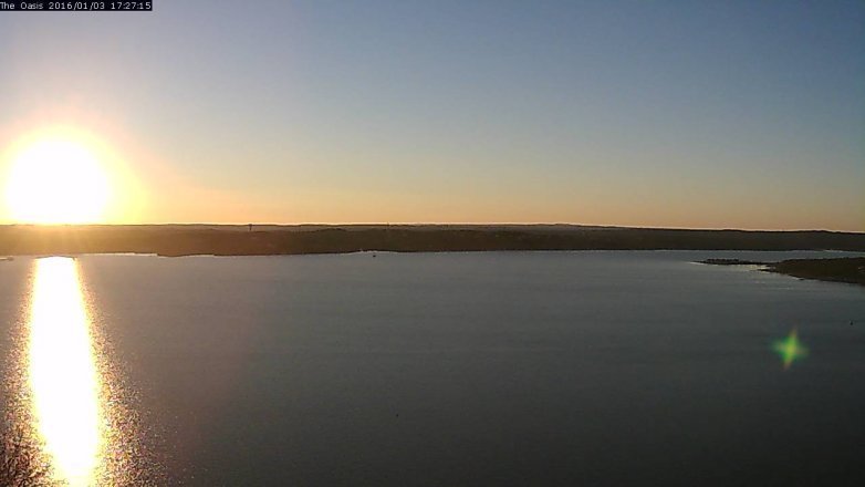 Lake Travis webcam, January 3, 2016 4:35 PM CT