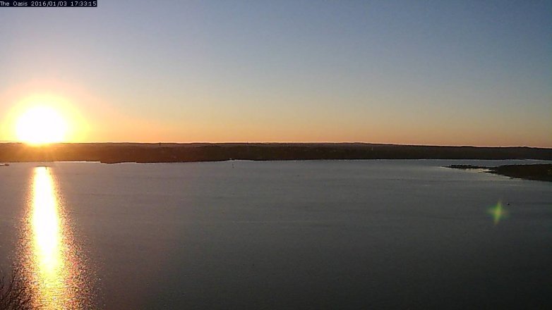 Lake Travis webcam, January 3, 2016 4:40 PM CT