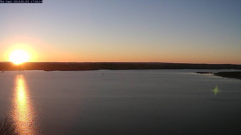 Lake Travis webcam, January 3, 2016 4:45 PM CT