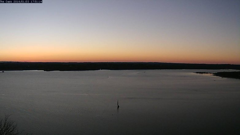 Lake Travis webcam, January 3, 2016 5:00 PM CT